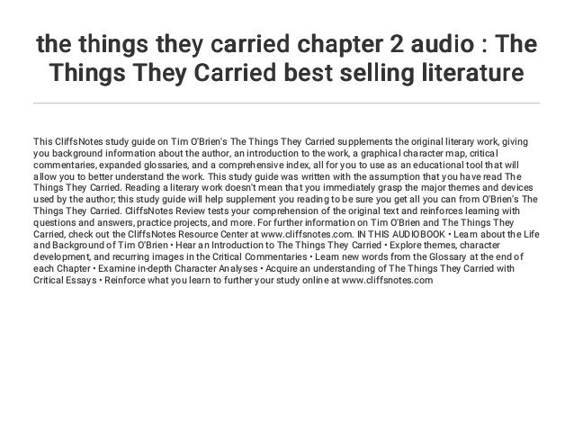 The Things They Carried Audiobook Chapter 2 the things they carried chapter 2 audio : The Things They Carried bes…