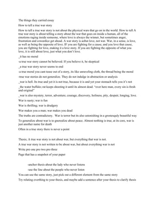 The things i carry personal essay image