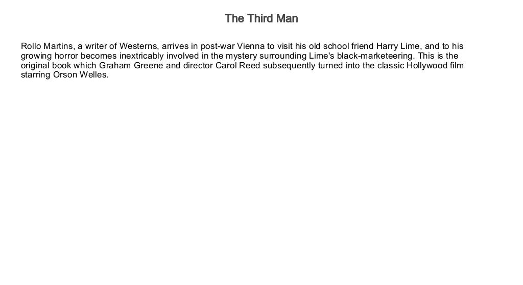 The Third Man Free Audio books Trial
