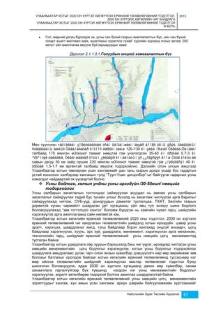 УЛААНБААТАР ХОТЫГ 2020 ОН ХҮРТЭЛ ХӨГЖҮҮЛЭХ ЕРӨНХИЙ ТӨЛӨВЛӨГӨӨНИЙ ТОДОТГОЛ, 
2030 ОН ХҮРТЭЛХ ХӨГЖЛИЙН ЧИГ ХАНДЛАГА 
УЛААНБААТАР ХОТЫГ 2020 ОН ХҮРТЭЛ ХӨГЖҮҮЛЭХ ЕРӨНХИЙ ТӨЛӨВЛӨГӨӨНИЙ ТОДОТГОЛ 
III БОТЬ 
2013 
 Гол, мөрний урсац бүрэлдэх эх, усны сан бүхий газрын хамгаалалтын бүс, ойн сан бүхий 
газарт ашигт малтмал хайх, ашиглахыг хориглох тухай” хуулийн хүрээнд голын эргээс 200 
метрт үйл ажиллагаа явуулж буй карьеруудыг хааж 
Дүрслэл 2.1.1.3.1.Голуудын онцгой хамгаалалтын бүс 
Мөн түүнчлэн тåõíèêèéí çîðèóëàëòòàé óñàí õàíãàìæèéí ãàçàð äîîðõ óñíû ýðýë, õàéãóóëûí 
ñóäàëãààíû àæëûã Óëààíáààòàð õîòîîñ áàðóóí òèéø 120-130 êì çàéä îðøèõ Òàðèàò-Õàíãàéí 
талбайд 175 мянган м3/хоног таамаг нөөцтэй гэж үнэлэгдсэн 35-40 êì óðòòàé 0.7-3 êì 
ºðãºíòýé òàëáàéä, Óëààíáààòàð õîòûí ¿éëäâýð êîìáèíàòûí ýõ ¿¿ñâýðýýñ äîîø Òóóë ãîëûã àé 
савын дагуу 30 км зайд орших 230 мянган м3/хоног таамаг нөөцтэй гýæ ¿íýëýãäñýí 40 êì 
óðòòàé 1.5-1.7 км өргөнтэй талбайд явуулж тодорхойлно. Дэлхийн олон улсын жишгээр 
Улаанбаатар хотын төвлөрсөн усан хангамжийг дан ганц газрын доорх усаар бус гадаргын 
устай хосолсон хэлбэрээр хангахын тулд “Туул-Усан цогцолбор”-ыг байгуулж гадаргын усны 
нэмэгдэл найдвартай эх үүсвэртэй болно. 
 Усны бодлого, хотын ундны усны ирээдүйн /30-50жил/ нөөцийг 
Нийслэлийн Зураг Төслийн Хүрээлэн 57 
тодорхойлох 
Усны салбарын засаглалын тогтолцоог сайжруулах асуудал нь зөвхөн усны салбарын 
засаглалыг сайжруулах төдий бус тухайн улсыг бүхэлд нь засаглаж чиглүүлэх арга барилыг 
сайжруулахад чиглэж, ОУБ-ууд, доноруудын дэмжлэг туслалцаа, ТХХТ, Засгийн газрын 
дорвитой хүчин чармайлт шаардсан урт хугацааны үйл явц тул энэхүү шинэ бодлого 
боловсруулахад “зөв тогтолцоо сонгох” боломж бүрдсэн нь хамгийн чухал гарц, шийдлийн 
хэрэгжүүлэх арга ажиллагаанд сайн нөлөөтэй юм, 
Улаанбаатар хотын хөгжлийн ерөнхий төлөвлөгөөний 2020 оны тодотгол, 2030 он хүртэлх 
ерөнхий төлөвлөгөөний чиг хандлагын төлөвлөлтийн шийдэлд хотын ирээдүйн цэвэр усны 
эрэлт, хэрэгцээ, шаардлагыг жигд, тэгш байдлаар бүрэн хангахад онцгой анхаарч, цогц 
байдлаар хэрэгжүүлэх, хууль, эрх зүй, удирдлага, менежмент, хэрэгжүүлэх арга механизм, 
технологийн гарц, шийдлийг ерөнхий төлөвлөгөөний усны нөөцийн цогц менежментэд 
тусгасан байна. 
Улаанбаатар хотын удирдлага ойр зуурын бэрхшээлд биш чиг үүрэг, ирээдүйд чиглэсэн усны 
нөөцийн менежментийн цогц бодлогыг хэрэгжүүлэх, хотын усны бодлогыг тодорхойлох 
шаардлага амьдралаас урган гарч олон янзын хувилбар дэвшүүлэгч нар өөр өөрийнхөө зөв 
болохыг батлахыг оролдож байгааг хотын хөгжлийн ерөнхий төлөвлөгөөнд тусгаснаар нэг 
мөр ойлгох төлөвлөлтийн шийдлийг хэрэгжүүлэх мастер төлөвлөгөөг тодотгох буюу 
шинэчлэн боловсруулж, ядаж 2030 он хүртэлх хугацаанд дахин өөр хувилбар, санаа 
санаачлага гаргалгүйгээр бүх түвшинд нэгдсэн нэг усны менежментийн бодлогыг 
хэрэгжүүлэх, зорилт хөтөлбөрөө тодорхой болгож ажиллах шаардлагатай байна. 
Улаанбаатар хотын хөгжлийн ерөнхий төлөвлөгөөний усны нөөцийн цогц менежментийн 
зорилтуудыг хангаж, хүн амын усан хангамж, ариун цэврийн байгууламжийн хүртээмжийг 
 