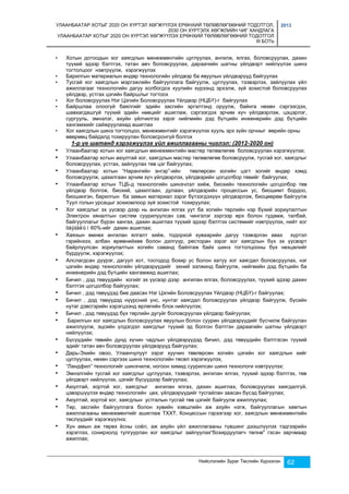 УЛААНБААТАР ХОТЫГ 2020 ОН ХҮРТЭЛ ХӨГЖҮҮЛЭХ ЕРӨНХИЙ ТӨЛӨВЛӨГӨӨНИЙ ТОДОТГОЛ, 
2030 ОН ХҮРТЭЛХ ХӨГЖЛИЙН ЧИГ ХАНДЛАГА 
УЛААНБААТАР ХОТЫГ 2020 ОН ХҮРТЭЛ ХӨГЖҮҮЛЭХ ЕРӨНХИЙ ТӨЛӨВЛӨГӨӨНИЙ ТОДОТГОЛ 
III БОТЬ 
2013 
• Хотын дотоодын хог хаягдлын менежментийн цуглуулах, ангилж, ялгах, боловсруулах, дахин 
түүхий эдээр бэлтгэх, татан авч боловсруулах, дараачийн шатны үйлдвэрт нийлүүлэх шинэ 
тогтолцоог нэвтрүүлж, хэрэгжүүлэх 
• Барилгын материалын өндөр технологийн үйлдвэр ба явуулын үйлдвэрүүд байгуулах 
• Тусгай хог хаягдлын мэргэжлийн байгууллага байгуулж, цуглуулах, тээвэрлэх, зайлуулах үйл 
ажиллагааг технологийн дагуу холбогдох хуулийн хүрээнд эрхэлж, зүй зохистой боловсруулах 
үйлдвэр, устгах цэгийн байршлыг тогтоох 
• Хог боловсруулах Нэг Цэгийн Боловсруулах Үйлдвэр (НЦБҮ)-г байгуулах 
• Байршлаа олоогүй баялгийг эдийн засгийн эргэлтэнд оруулж, байнга нөхөн сэргээгдэх, 
шавхагдашгүй түүхий эдийн нөөцийг ашиглаж, сэргээгдэх эрчим хүч үйлдвэрлэж, цэцэрлэг, 
сургууль, эмнэлэг, ахуйн үйлчилгээ зэрэг нийгмийн дэд бүтцийн инженерийн дэд бүтцийн 
хангамжийг сайжруулахад ашиглах 
• Хог хаягдлын шинэ тогтолцоо, менежментийг хэрэгжүүлэх хууль эрх зүйн орчныг өөрийн орны 
өвөрмөц байдалд тохируулан боловсронгүй болгох 
1-р үе шатанд хэрэгжүүлэх үйл ажиллагааны чиглэл: (2012-2020 он) 
• Улаанбаатар хотын хог хаягдлын менежментийн мастер төлөвлөгөө боловсруулан хэрэгжүүлэх; 
• Улаанбаатар хотын аюултай хог, хаягдлын мастер төлөвлөгөө боловсруулж, тусгай хог, хаягдлыг 
Нийслэлийн Зураг Төслийн Хүрээлэн 62 
боловсруулах, устгах, зайлуулах төв цэг байгуулах; 
• Улаанбаатар хотын “Нарангийн энгэр”-ийн төвлөрсөн хогийн цэгт хогийг өндөр хэмд 
боловсруулж, цахилгаан эрчим хүч үйлдвэрлэх, үйлдвэрийн цогцолбор төвийг байгуулах; 
• Улаанбаатар хотын ТЦБ-д технологийн шинэчлэл хийж, биохийн технологийн цогцолбор төв 
үйлдвэр болгож, биохий, цахилгаан, дулаан, үйлдвэрийн процессын ус, биошимт бордоо, 
биошингэн, барилгын ба замын материал зэрэг бүтээгдэхүүн үйлдвэрлэж, биоцөөрөм байгуулж 
Туул голын урсацыг зохиомлоор зүй зохистой тохируулах; 
• Хог хаягдлыг эх үүсвэр дээр нь ангилан ялгах уут ба хогийн төрлийн нэр бүхий зориулалтын 
Электрон хяналтын систем суурилуулсан сав, чингэлэг зэргээр өрх болон гудамж, талбай, 
байгууллагыг бүрэн хангах, дахин ашиглах түүхий эдээр бэлтгэх системийг нэвтрүүлэх, нийт хог 
õàÿãäëûí 60%-ийг дахин ашиглах; 
• Хаяхын өмнөх ангилан ялгалт хийж, тодорхой хуваарийн дагуу тээвэрлэн авах хүртэл 
гэрийнхээ, албан өрөөнийхөө болон дэлгүүр, ресторан зэрэг хог хаягдлын бүх эх үүсвэрт 
байрлуулсан зориулалтын хогийн саванд байлгаж байх шинэ тогтолцооны бүх нөхцөлийг 
бүрдүүлж, хэрэгжүүлэх; 
• Алслагдсан дүүрэг, дагуул хот, тосгодод бохир ус болон хатуу хог хаягдал боловсруулах, нэг 
цэгийн өндөр технологийн үйлдвэрүүдийг эхний ээлжинд байгуулж, нийгмийн дэд бүтцийн ба 
инженерийн дэд бүтцийн хангамжид ашиглах; 
• Бичил , дэд төвүүдийн хогийг эх үүсвэр дээр ангилан ялгах, боловсруулах, түүхий эдээр дахин 
бэлтгэх цогцолбор байгуулах; 
• Бичил , дэд төвүүдэд бие даасан Нэг Цэгийн Боловсруулах Үйлдвэр (НЦБҮ)-г байгуулах; 
• Бичил , дэд төвүүдэд нүүрсний үнс, нунтаг хаягдал боловсруулах үйлдвэр байгуулж, бүсийн 
нутаг дэвсгэрийн хэрэгцээнд өрлөгийн блок нийлүүлэх; 
• Бичил , дэд төвүүдэд бүх төрлийн дугуйг боловсруулах үйлдвэр байгуулах; 
• Барилгын хог хаягдлын боловсруулах явуулын болон суурин үйлдвэрүүдийг бүсчилж байгуулан 
ажиллуулж, эцсийн үлдэгдэл хаягдлыг түүхий эд болгон бэлтгэн дараагийн шатны үйлдвэрт 
нийлүүлэх; 
• Бүсүүдийн төвийн дунд хүчин чадлын үйлдвэрүүдэд бичил, дэд төвүүдийн бэлтгэсэн түүхий 
эдийг татан авч боловсруулах үйлдвэрүүд байгуулах; 
• Дарь-Эхийн овоо, Улаанчулуут зэрэг хуучин төвлөрсөн хогийн цэгийн хог хаягдлын хийг 
цуглуулах, нөхөн сэргээх шинэ технологийн төсөл хэрэгжүүлэх, 
• “Ландфил” технологийг шинэчилж, ногоон химид суурилсан шинэ технологи нэвтрүүлэх; 
• Эмнэлгийн тусгай хог хаягдлыг цуглуулах, тээвэрлэх, ангилан ялгах, түүхий эдээр бэлтгэх, төв 
үйлдвэрт нийлүүлэх, цэгийг бүсүүдээр байгуулах; 
• Аюултай, хортой хог, хаягдлыг ангилан ялгах, дахин ашиглах, боловсруулах хаягдалгүй, 
цэвэршүүлэх өндөр технологийн цех, үйлдвэрүүдийг тусгайлан заасан бүсэд байгуулах; 
• Аюултай, хортой хог, хаягдлын устгалын тусгай төв цэгийг байгуулж ажиллуулах; 
• Төр, засгийн байгууллага болон хувийн хэвшлийн аж ахуйн нэгж, байгууллагын хамтын 
ажиллагааны менежментийг ашиглаж ТХХТ, Концессын гэрээгээр хог, хаягдлын менежментийн 
төслүүдийг хэрэгжүүлнэ; 
• Хүн амын аж төрөх ёсны соёл, аж ахуйн үйл ажиллагааны түвшинг дээшлүүлэх тэдгээрийн 
хэрэглээ, сонирхолд тулгуурлан хог хаягдлыг зайлуулах“бохирдуулагч төлнө" гэсэн зарчмаар 
ажиллах; 
 