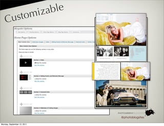 m iza ble
    Cu sto




                                         @photoblogsites

Monday, September 12, 2011
 