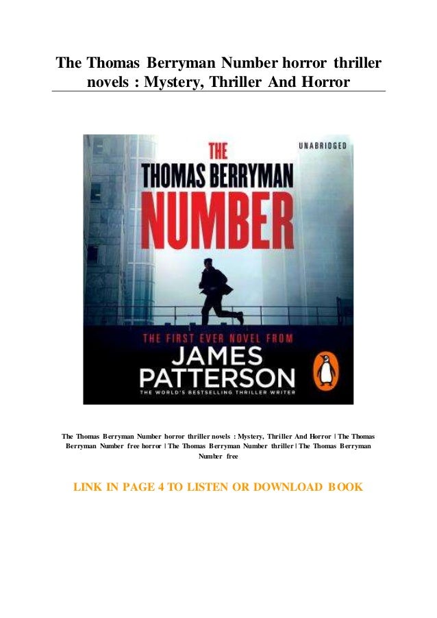 The Thomas Berryman Number horror thriller novels : Mystery... Thriller ...