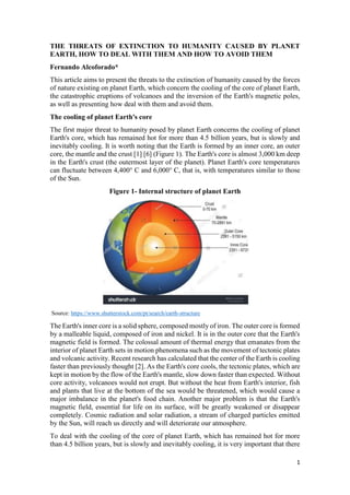 THE THREATS OF EXTINCTION TO HUMANITY CAUSED BY PLANET EARTH, HOW TO ...
