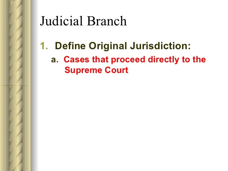 define original jurisdiction
