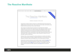The Reactive Manifesto
 