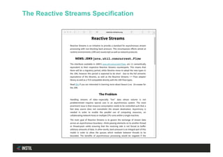 The Reactive Streams Specification
 