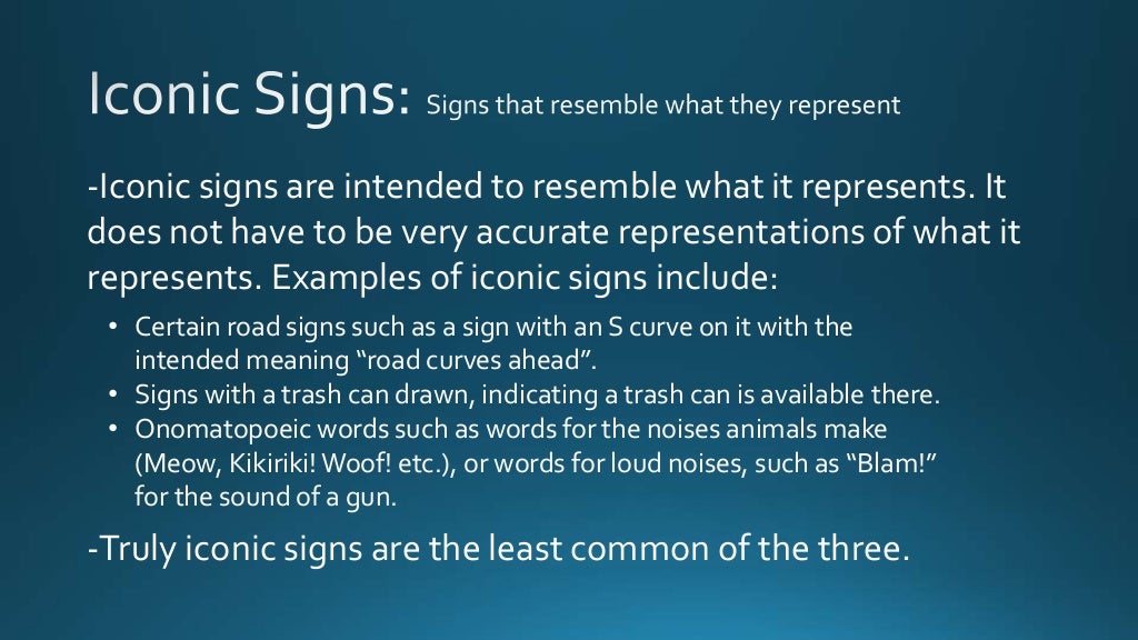 The three kinds of Signs in Linguistics