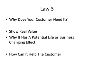 The Three Laws Of Marketing | PPTX