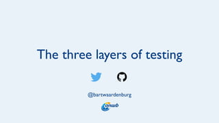 The three layers of testing
@bartwaardenburg
 