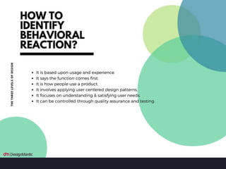How to identify Behavioral Reaction?
 