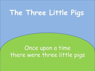 The Three Little Pigs



     Once upon a time
there were three little pigs
 