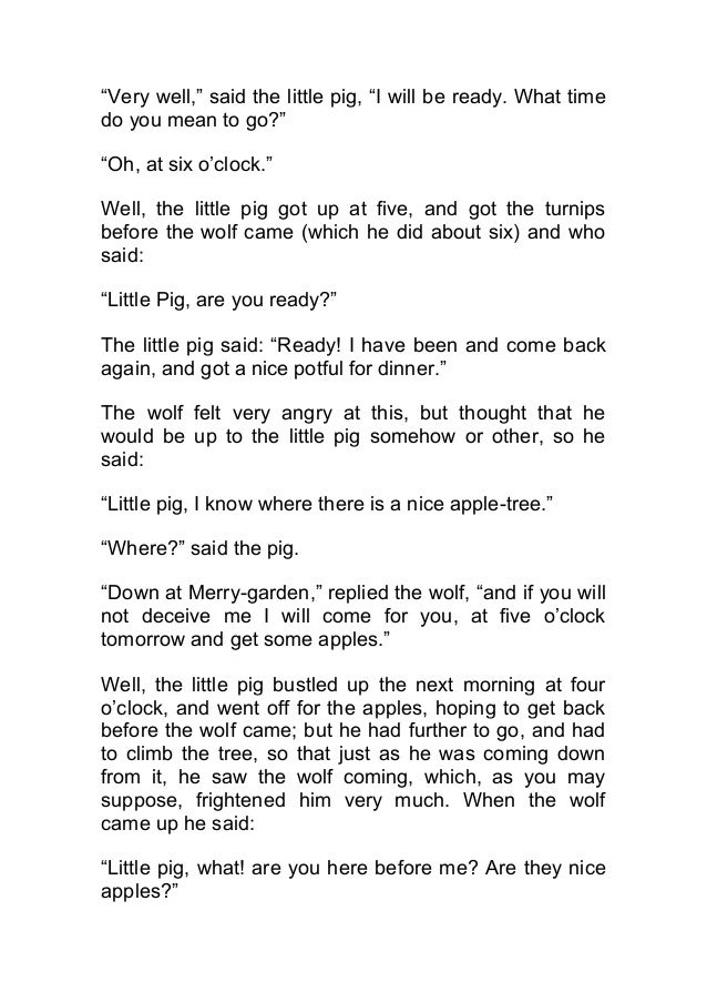 The three little pigs text