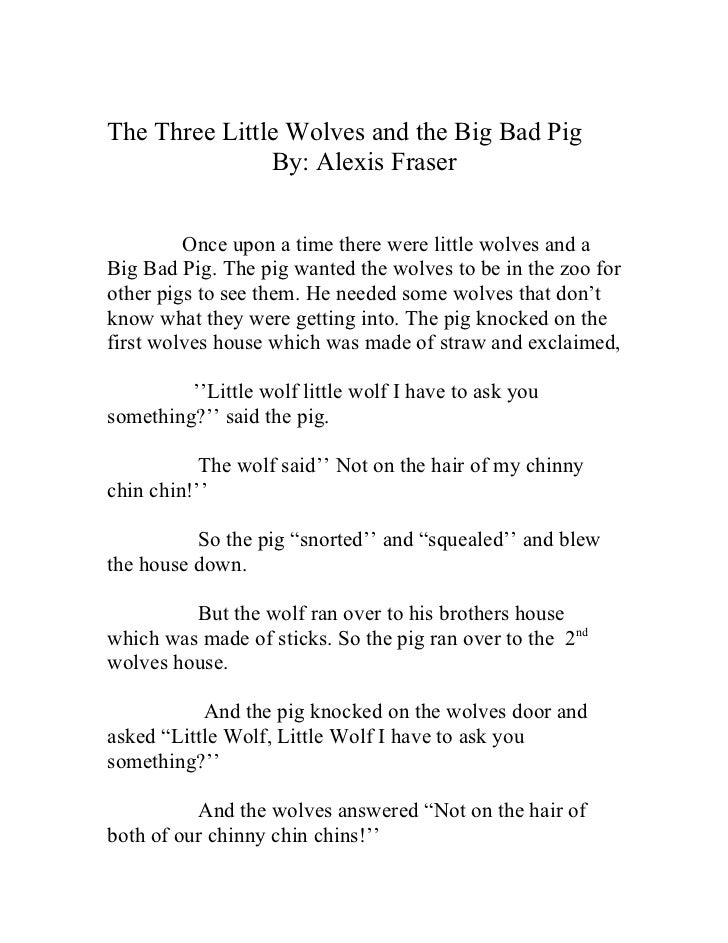photo The Big Bad Wolf Story Pdf the three little wolves and the big bad pig