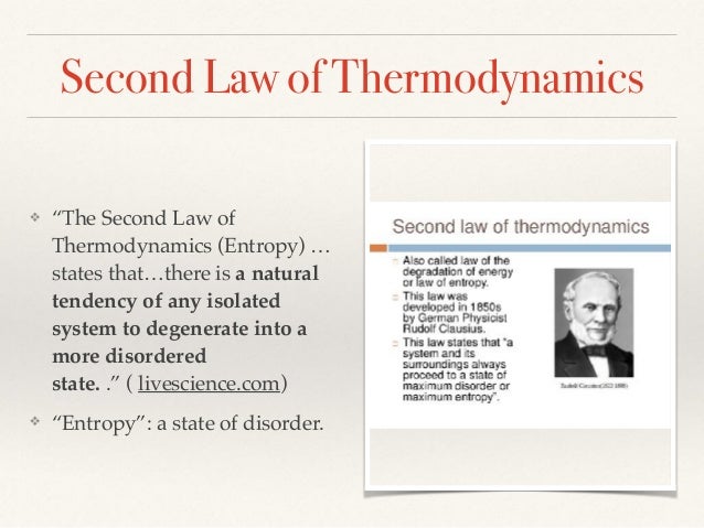 second law of thermodynamics evolution argument