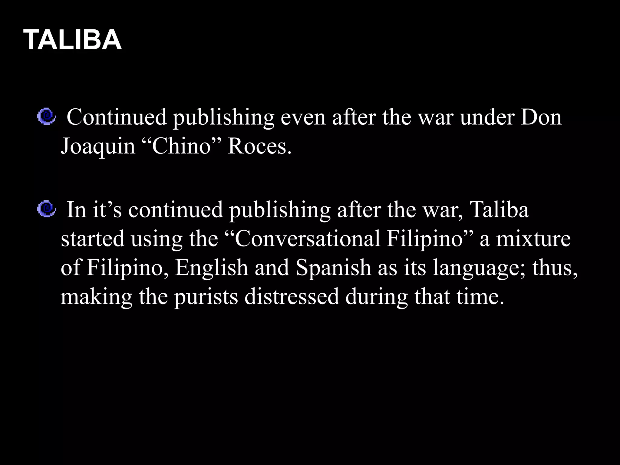 TVT (Taliba, La Vanguardia and The Tribune) - Japanese Interregnum ...