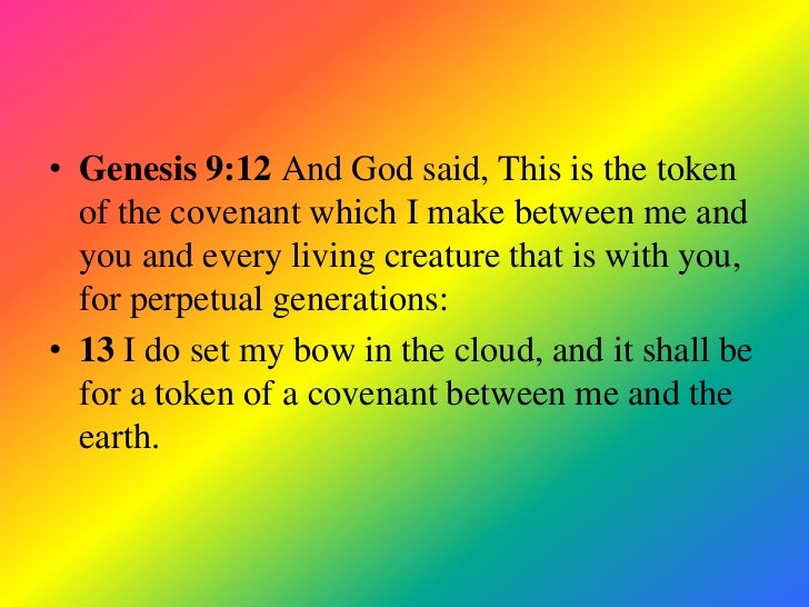 The three rainbows in the bible
