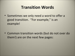 The Three Transition Types | PPT