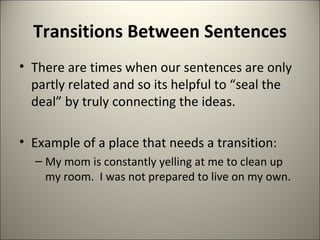 third paragraph transitions
