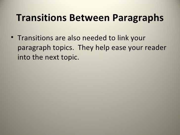The Three Transition Types