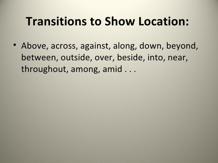 The Three Transition Types