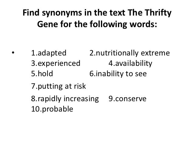 The Thrifty Gene Theory