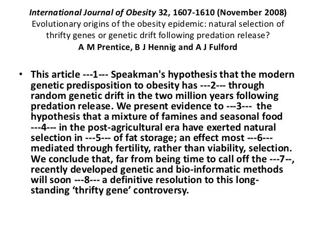 The Thrifty Gene Theory