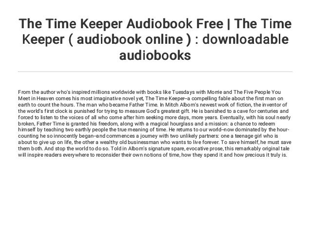 the time keeper audiobook free the time keeper audiobook online