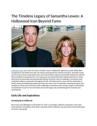 The Timeless Legacy of Samantha Lewes_ A Hollywood Icon Beyond Fame.docx