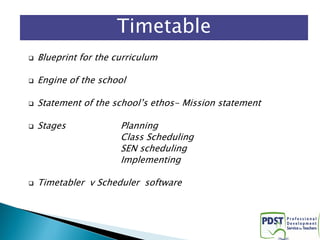 The timetable and learning 1 near | PPT