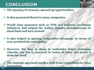 The Tinplate Company Of India | PPTX
