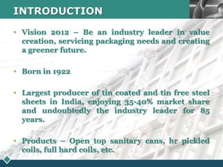 The Tinplate Company Of India | PPTX