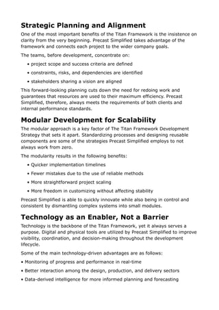 The Titan Framework Development Strategy Behind Precast Simplified ...