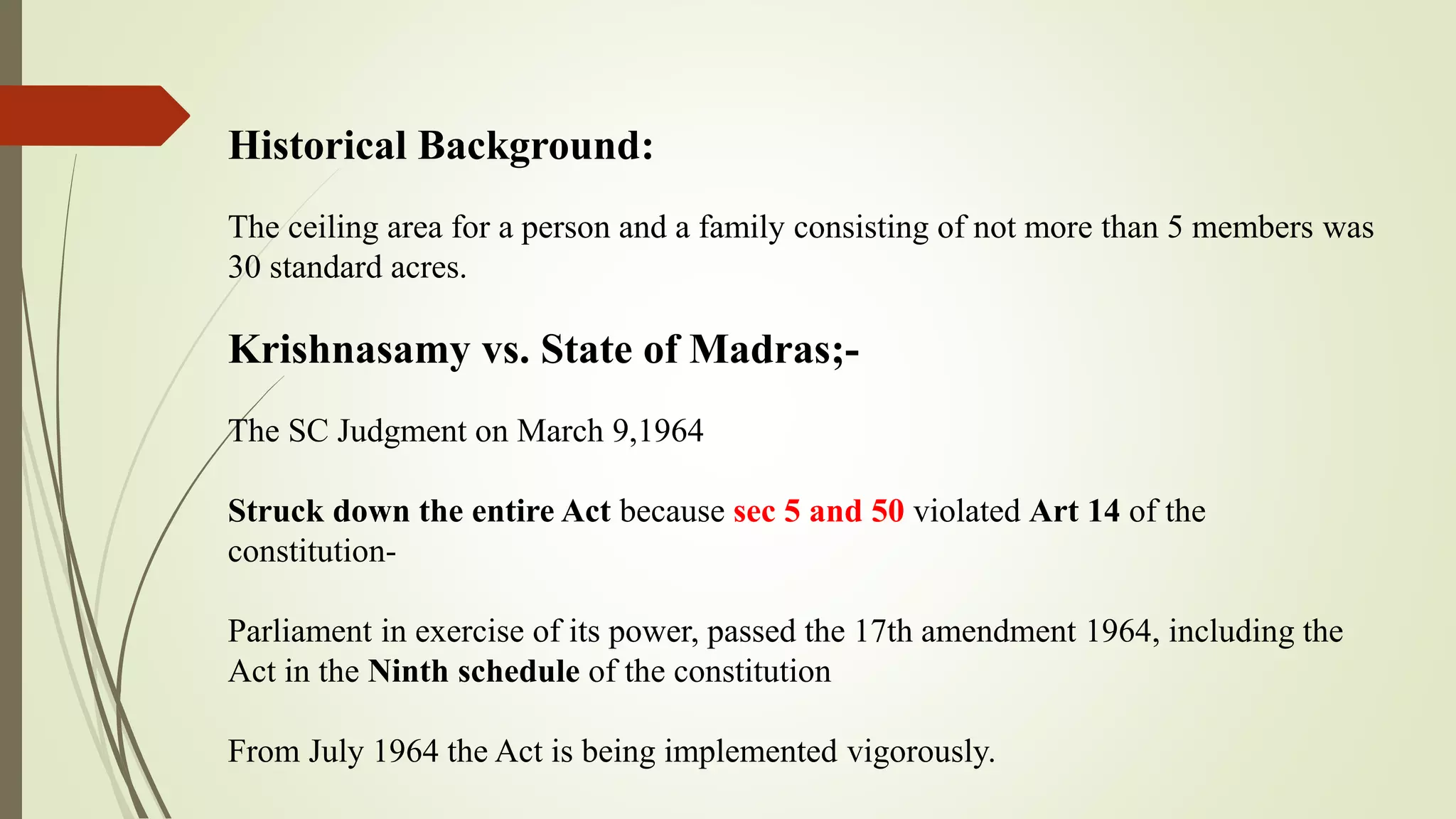 The TN Land Reforms (Fixation of Ceiling on land) Act, 1961.pptx