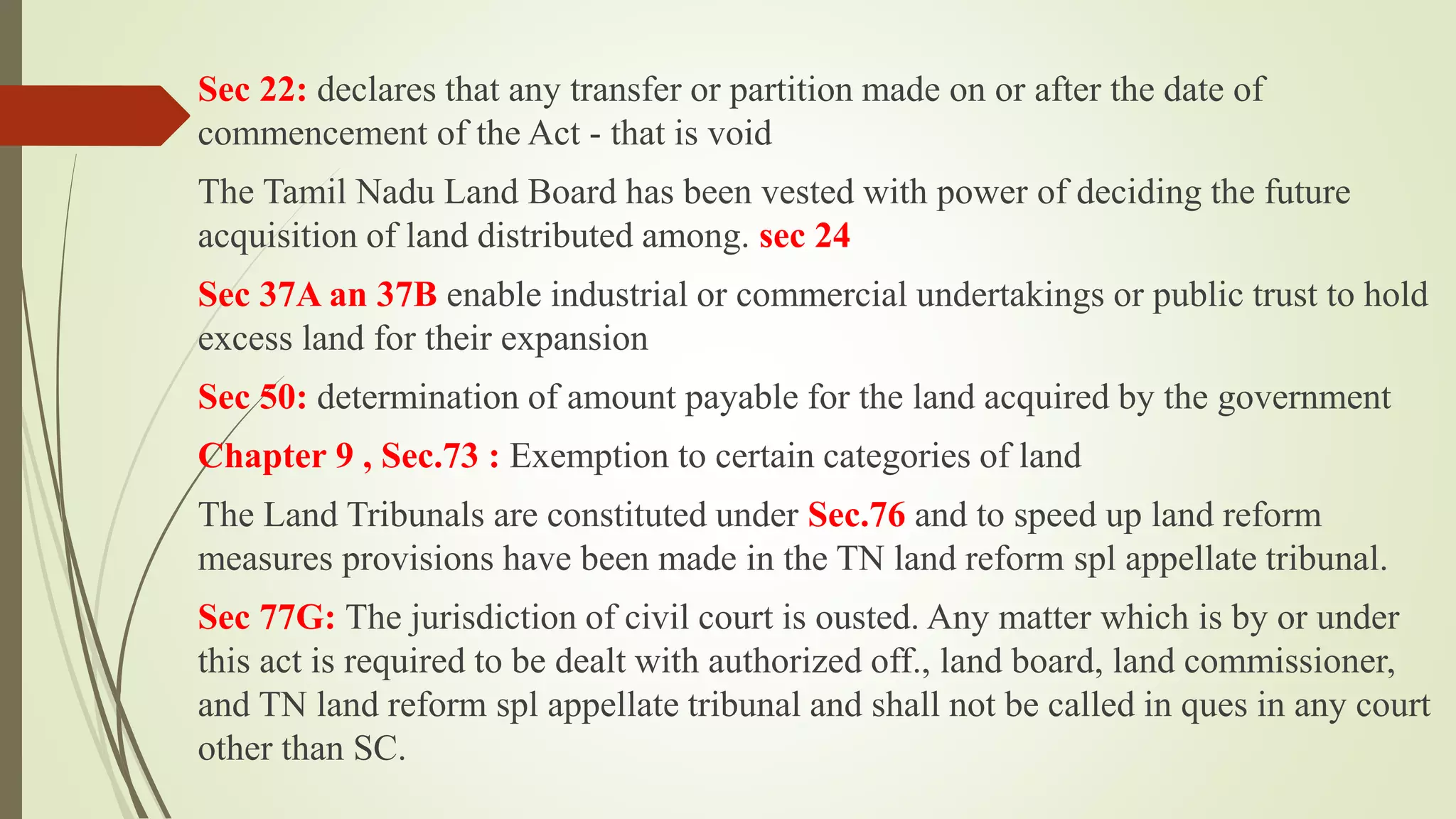 The TN Land Reforms (Fixation of Ceiling on land) Act, 1961.pptx