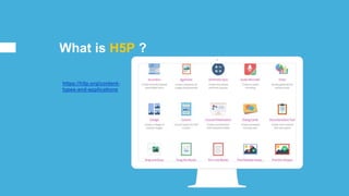 What is H5P ?
https://h5p.org/content-
types-and-applications
 