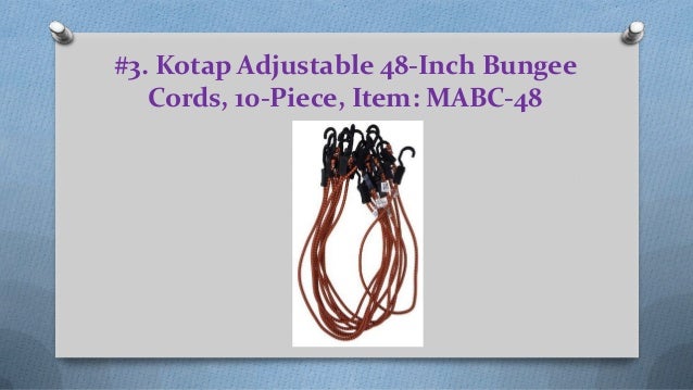 Item 10-Piece Kotap Adjustable 48-Inch Bungee Cords MABC-48