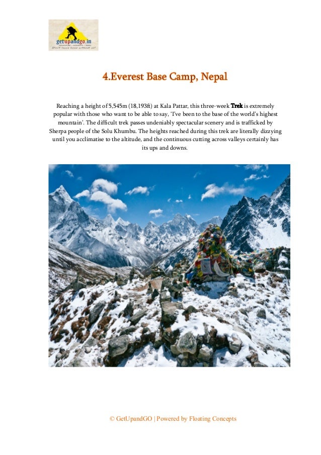 The top 10 best treks in the world