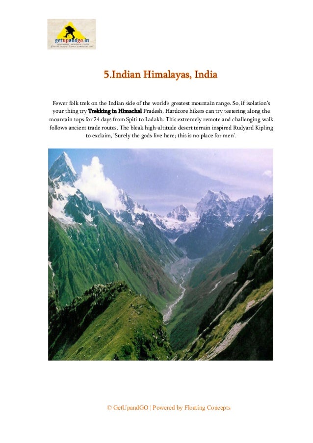 The top 10 best treks in the world