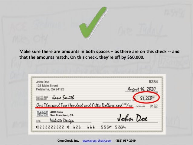 The Top 10 Tips To Spot A Fake Check