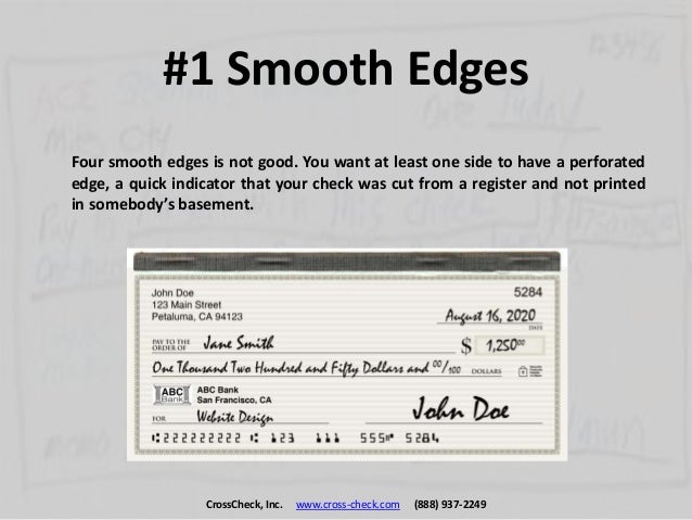 The Top 10 Tips To Spot A Fake Check The Top 10 Tips To Spot A Fake Check