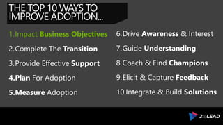 The Top 10 Ways To Improve Office 365 & SharePoint Adoption - Collab365 ...