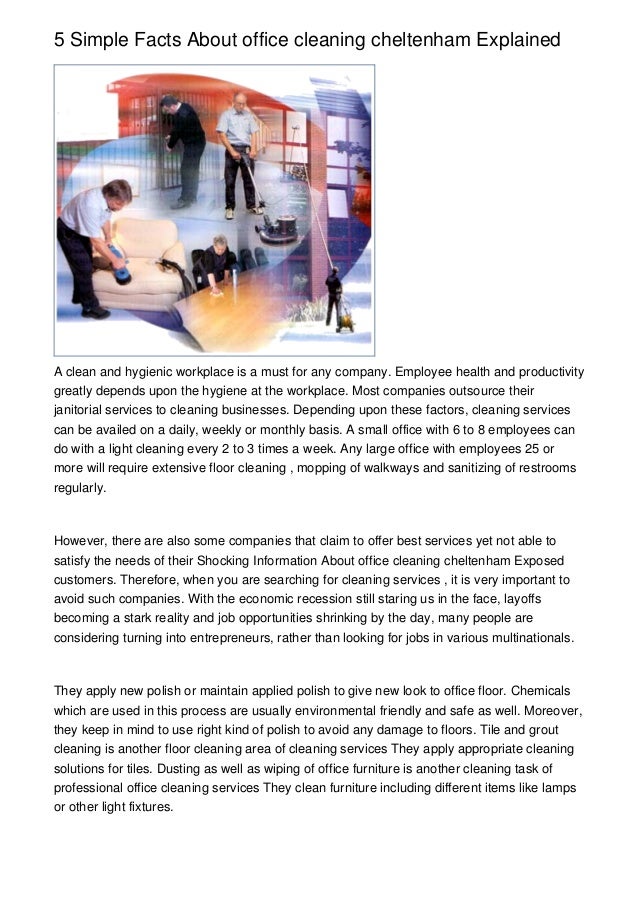 5 Simple Facts About office cleaning cheltenham Explained
