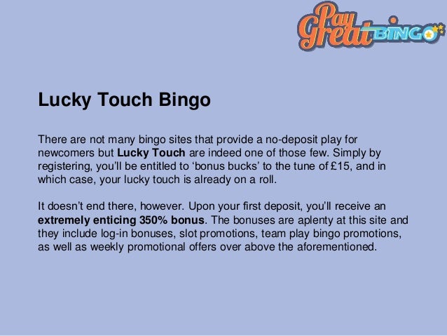 Lucky Touch Bingo Lucky Touch Bingo