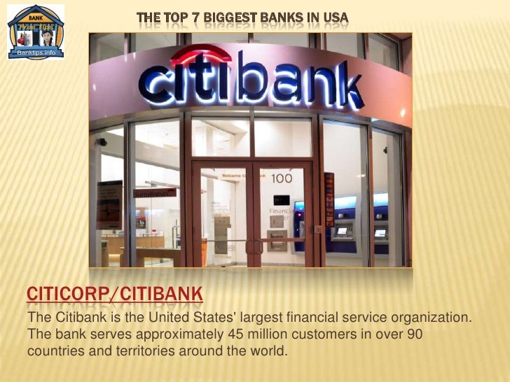The top 7 biggest banks in USA