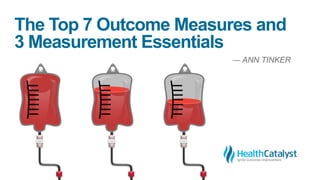 The Top 7 Outcome Measures and
3 Measurement Essentials
― ANN TINKER
 