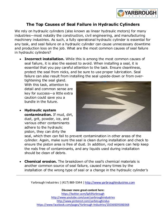 The Top Causes of Seal Failure in Hydraulic Cylinders