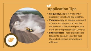The Top Dust Control Products for Road Construction Projects. | PDF