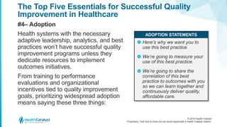 The Top Five Essentials for Quality Improvement in Healthcare | PPTX