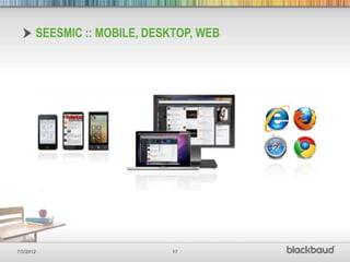 SEESMIC :: MOBILE, DESKTOP, WEB




7/3/2012                      17
 
